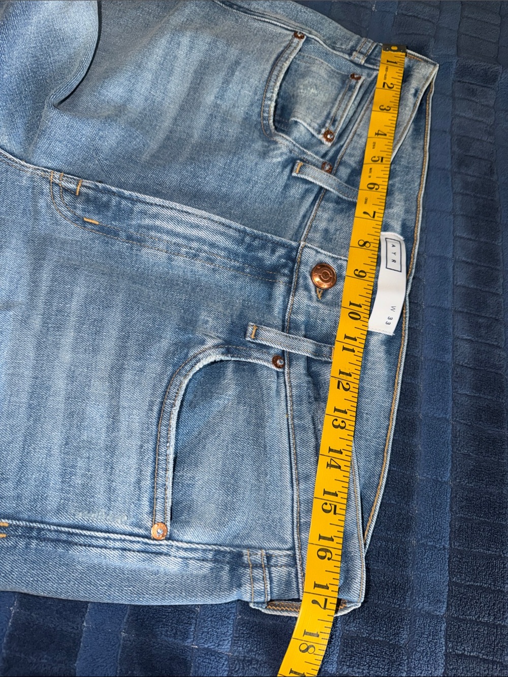 AYR Light Blue Straight Leg Denim Jeans - Picture 10 of 12